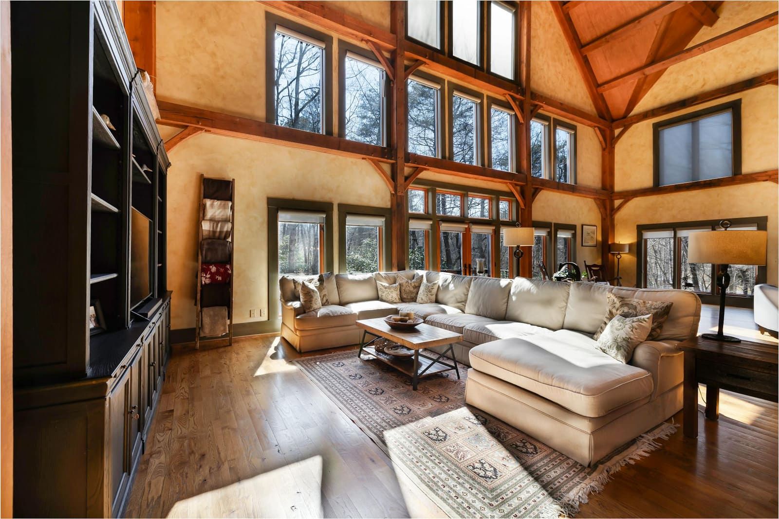 Vaulted Great Room in a Galaxy Construction custom home